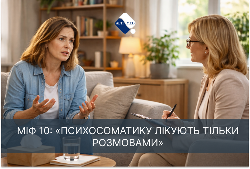 Міф 10: «Психосоматику лікують тільки розмовами»