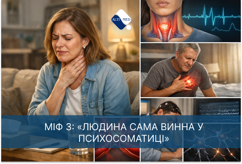 Міф 3: «Людина сама винна у психосоматиці»