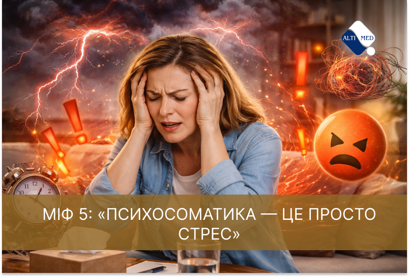 Міф 5: «Психосоматика — це просто стрес»